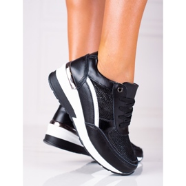 SHELOVET Baskets femme noir 2
