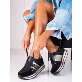 SHELOVET Baskets femme le noir 1