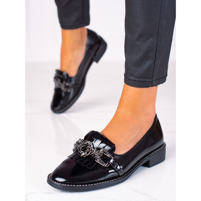 SHELOVET Mocassins élégants noir 1