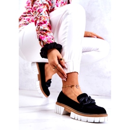 PS1 Mocassins En Daim Avec Décoration Talisa Noire le noir 3