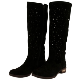 Olivier Boots ajourées femme No black le noir 2