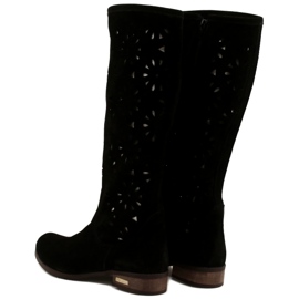 Olivier Boots ajourées femme No black le noir 3