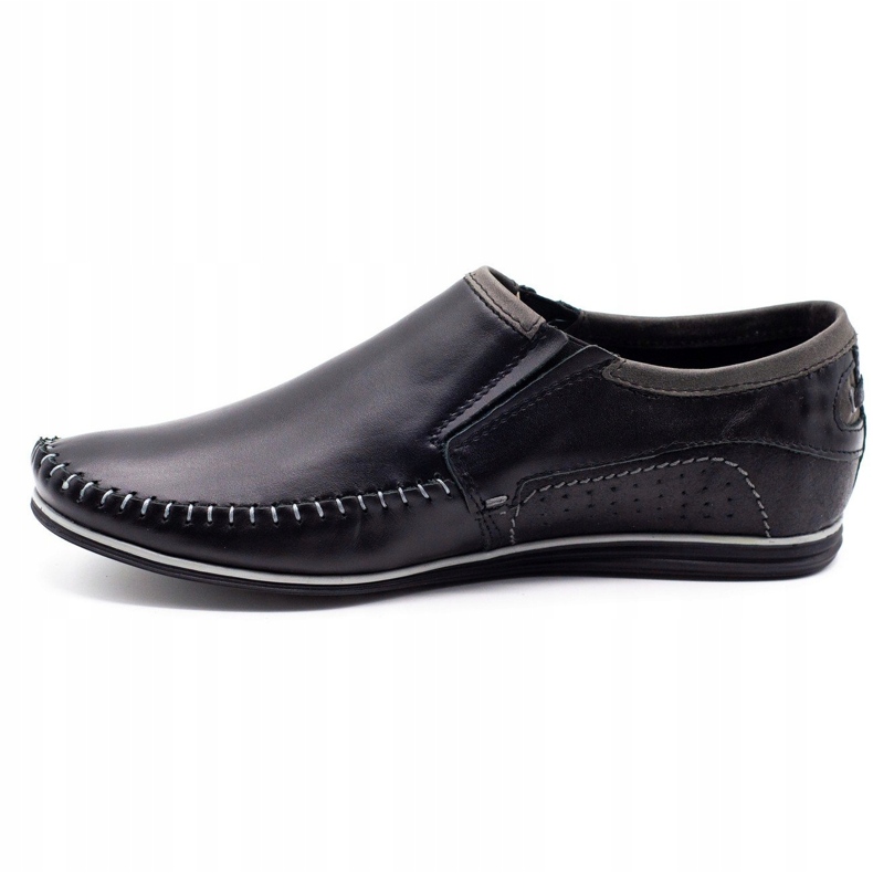 KOMODO Mocassins homme en cuir 847 noir 1