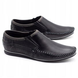 KOMODO Mocassins homme en cuir 847 noir 2