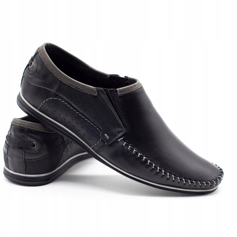 KOMODO Mocassins homme en cuir 847 noir 3