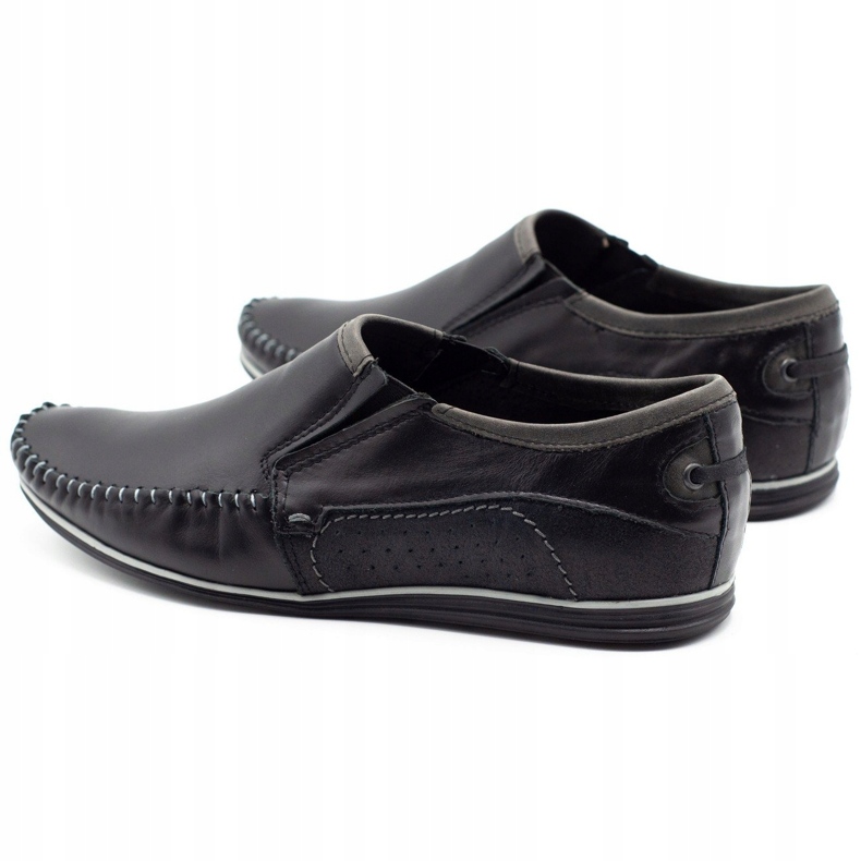 KOMODO Mocassins homme en cuir 847 noir 4