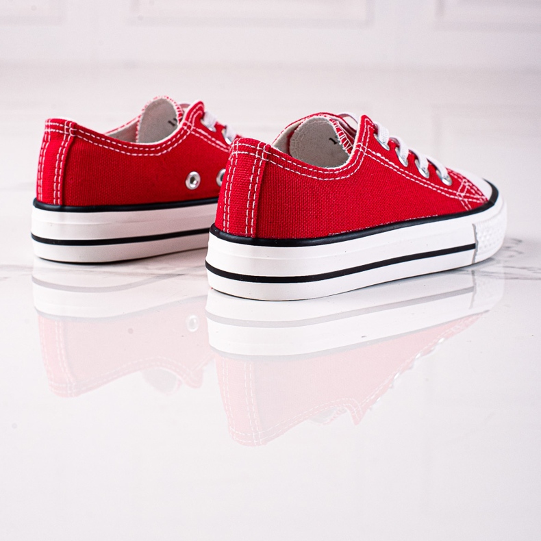Baskets enfant Vico rouges à élastiques 1