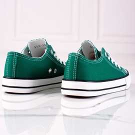 Baskets à lacets pour enfants Vico vert 1