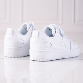 Baskets pour enfants Shelovet en cuir écologique blanc 1