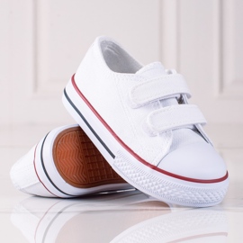 Baskets pour enfants Vico avec fermeture velcro blanc 1