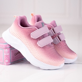 Chaussures de sport Velcro bicolores Shelovet pour enfants violet multicolore 1