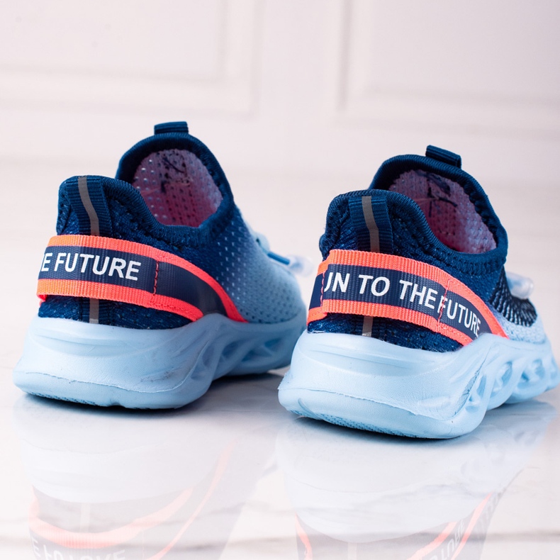 Chaussures de sport pour enfants Vico, matière bicolore bleu 2 Chaussures de sport pour enfants Vico, matière bicolore bleu 2