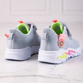 Baskets sport fille Vico gris 1