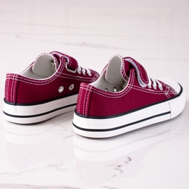 Baskets pour enfants Vico pour la maternelle bordeaux rouge 2