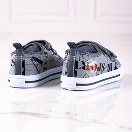 Baskets garçon Shelovet à scratch gris 1 Baskets garçon Shelovet à scratch gris 1