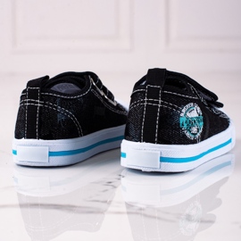 Baskets garçon Shelovet avec velcro noir le noir 1