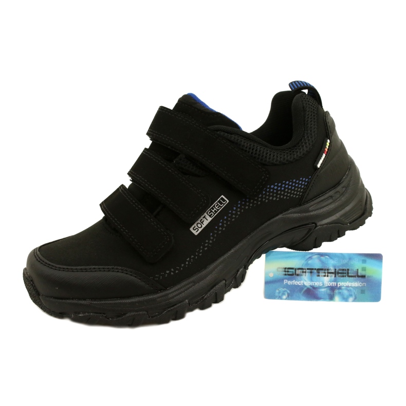 American Club Chaussures de sport pour femmes Softshell pour Velcro American WT52 / 22 Black noir 7