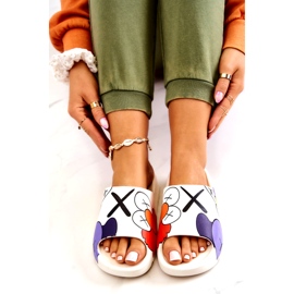 Flip en caoutchouc -flops avec imprimé blanc 3