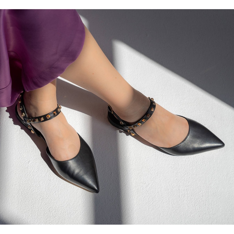 Marco Shoes Sandales noires à clous le noir 1