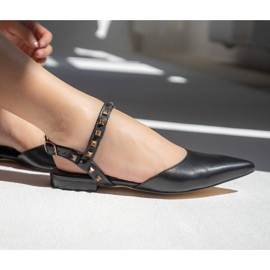 Marco Shoes Sandales noires à clous 2