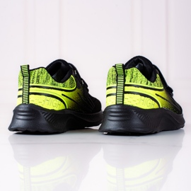 Baskets garçons Shelovet avec double velcro noir et jaune le noir 2