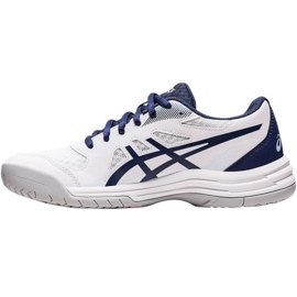 Asics Upcourt 5 W 1072A088 100 chaussures de volley-ball blanc bleu marine 1