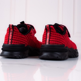 Baskets garçon Vico rouges avec semelles noires 1 Baskets garçon Vico rouges avec semelles noires 1