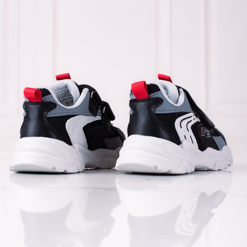 Baskets garçon Shelovet à semelle épaisse noir le noir 1