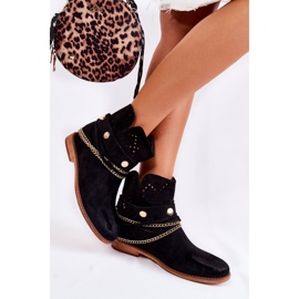 WS1 Bottines en Daim à Talons Compensés Cachés Verine Noire le noir 4