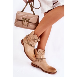 WS1 Bottines En Daim Sur Un Compensé Caché Beige Verine 4