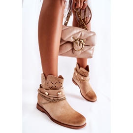 WS1 Bottines En Daim Sur Un Compensé Caché Beige Verine 6