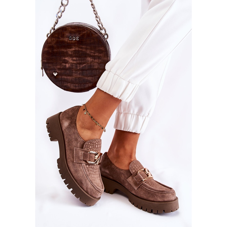 PL5 Mocassins en daim à la mode Rayhan marron clair beige 2