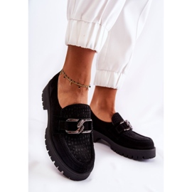 PL5 Mocassins noirs en daim à la mode Rayhan le noir 4