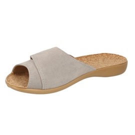 Befado chaussons femme avec insert en liège PU 265D024, gris 2