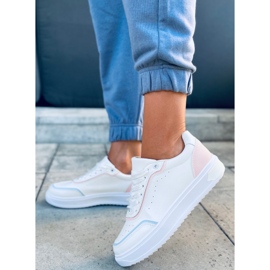 Eila Baskets roses blanc bleu 1