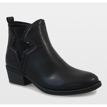 Kayla Shoes Bottes isolées noires avec une étoile 6307-1 le noir 1