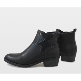 Kayla Shoes Bottes isolées noires avec une étoile 6307-1 le noir 3