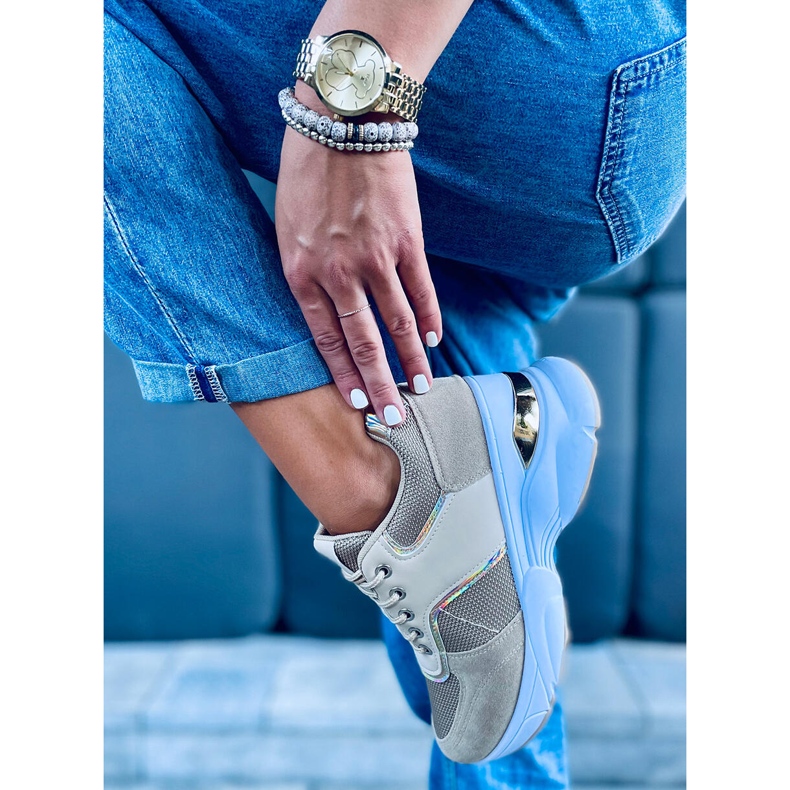 Chaussures de sport sur un talon compensé Toni Khaki caché vert 1