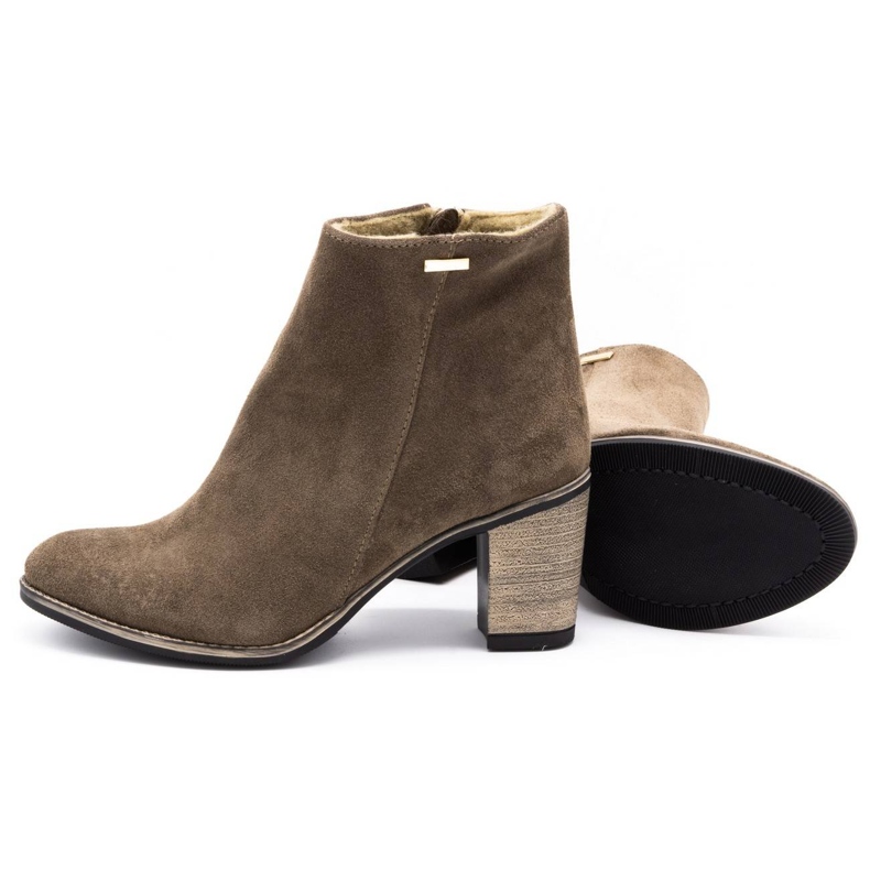 Olivier Bottes en cuir pour femmes isolées de talons hauts bruns terrestres 6