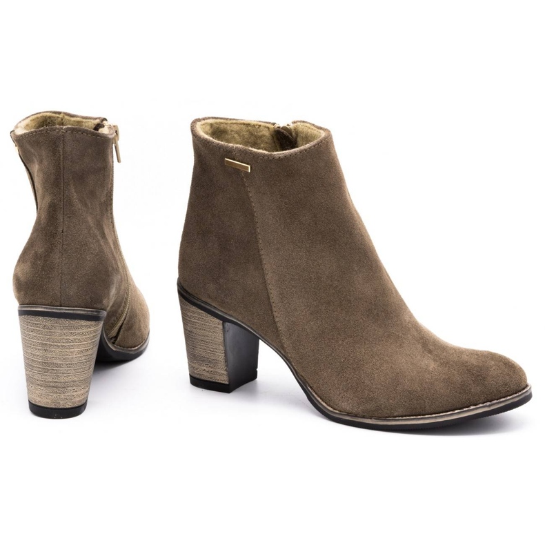 Olivier Bottes en cuir pour femmes isolées de talons hauts bruns terrestres 7