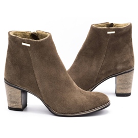 Olivier Bottes en cuir pour femmes isolées de talons hauts bruns terrestres 8