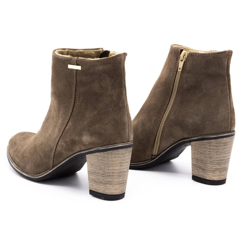 Olivier Bottes en cuir pour femmes isolées de talons hauts bruns terrestres 9