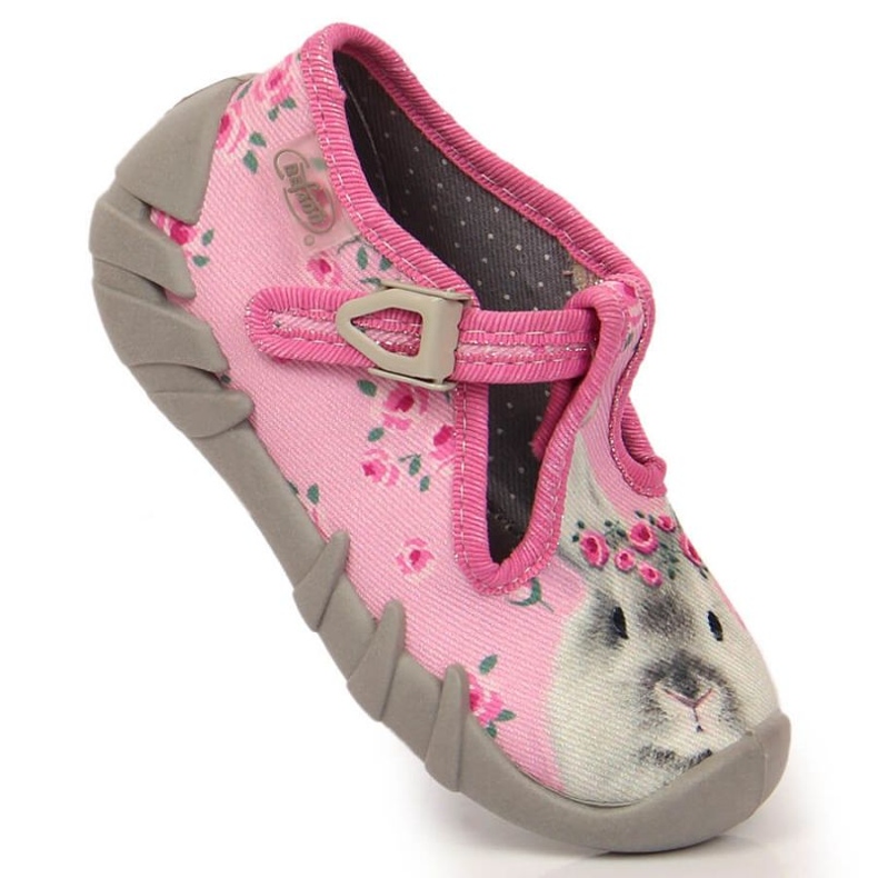 Befado Jr BEF2P chaussons lapin rose 1