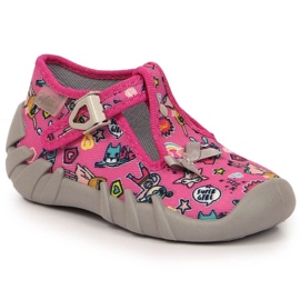 Befado Jr BEF2R chaussons roses avec fermeture 2
