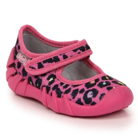 Befado Jr BEF1G chaussons velcro rose léopard 2