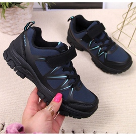 Chaussures trekking à scratch American Club Jr AM902B bleu marine 1