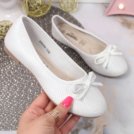 Ballerines à nœud eVento Jr EVE359B blanc blanche 1