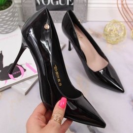 Escarpins laqués Vinceza W JAN127B noir 1