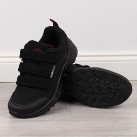 American Club W AM838A Velcro Chaussures de trekking noir-rouge le noir 1