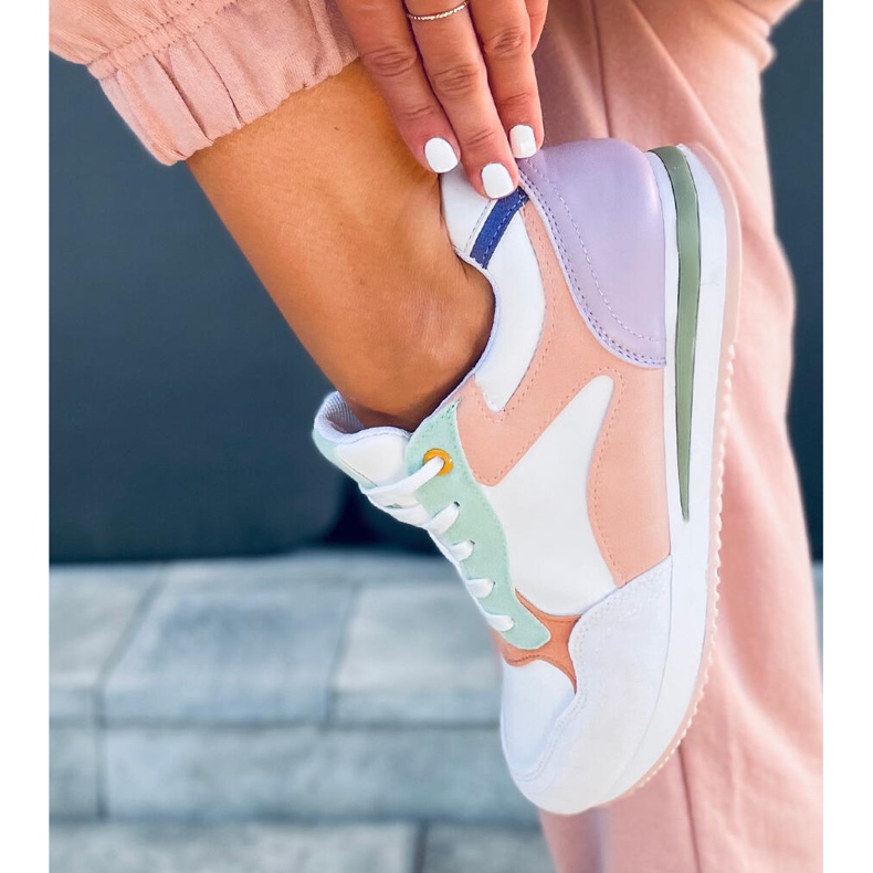 Chaussures de sport femme Pokki Violet blanc vert 1